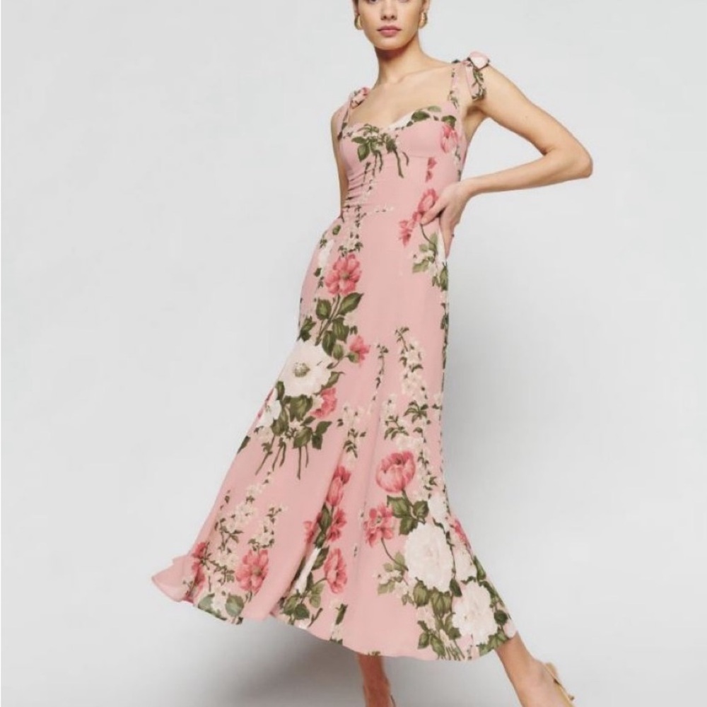 reformation nadira dress rose garden